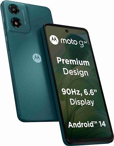 Motorola G04 4G (Sea Green, 4GB RAM, 64GB Storage) | up to 8GB with RAM Boost | 6.6" Punch Hole Display | 16MP Rear Camera | 5MP Front Camera | IP 52 Water-Repellent Design | 5000 mAh |Android 14 - Triveni World