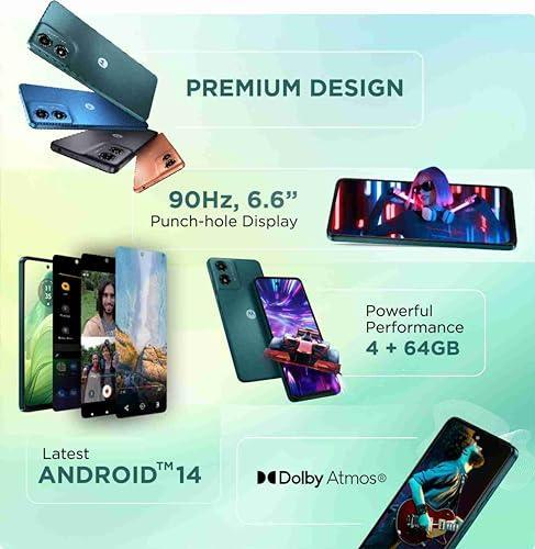 Motorola G04 4G (Sea Green, 4GB RAM, 64GB Storage) | up to 8GB with RAM Boost | 6.6" Punch Hole Display | 16MP Rear Camera | 5MP Front Camera | IP 52 Water-Repellent Design | 5000 mAh |Android 14 - Triveni World