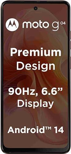 Motorola G04 4G (Sunrise Orange, 4GB RAM, 64GB Storage) | up to 8GB with RAM Boost | 6.6" Punch Hole Display | 16MP Rear Camera | 5MP Front Camera | IP 52 water-repellent design | 5000 mAh |Android 14 - Triveni World