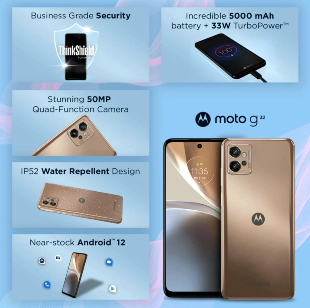 Motorola G32 (Rose Gold, 8GB RAM, 128GB Storage) - Triveni World