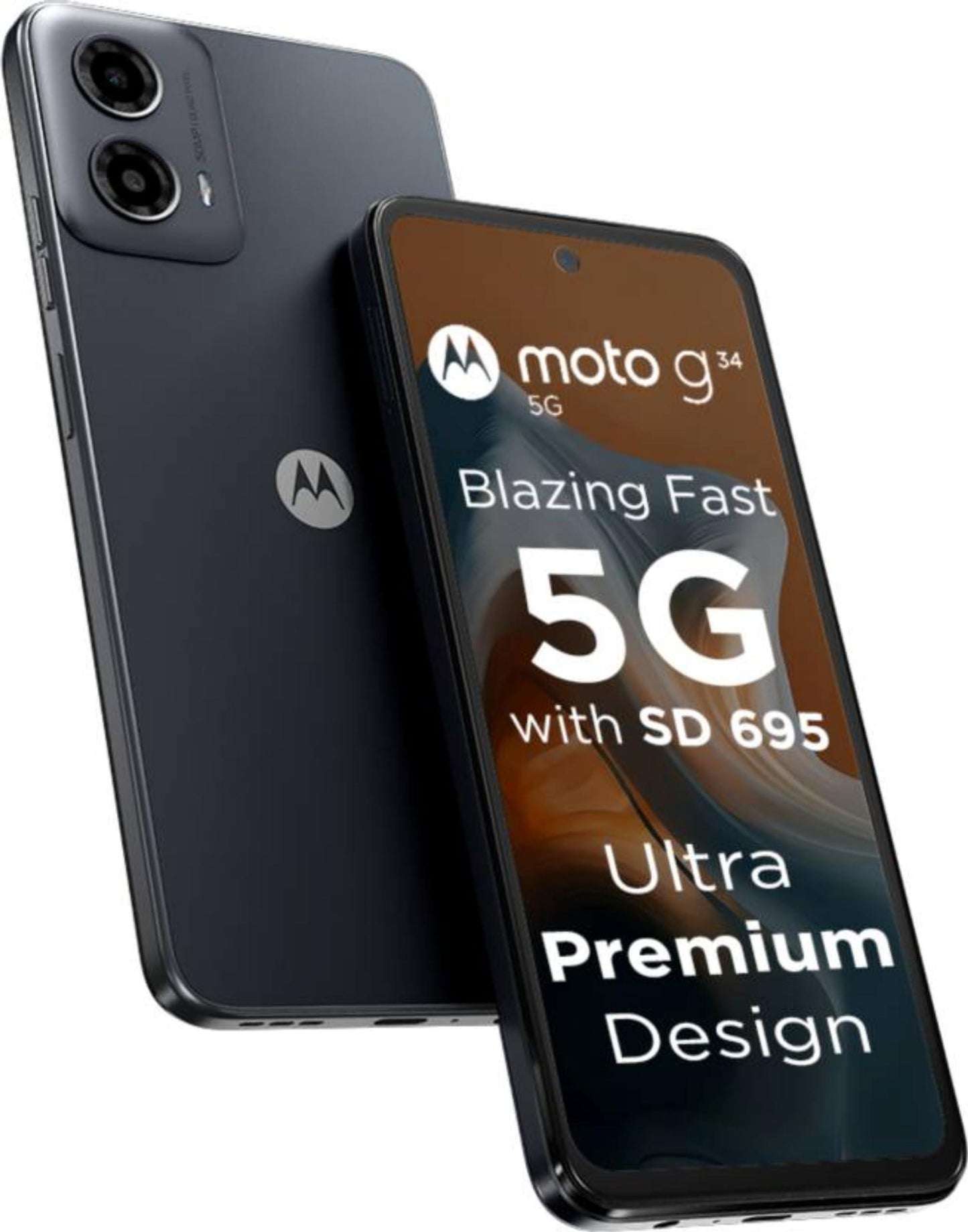 Motorola G34 5G (Charcoal Black, 8GB RAM, 128GB Storage) - Triveni World