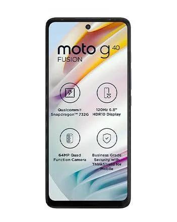 Motorola G40 Fusion 128 GB (Frosted Champagne, 6 GB RAM) Refurbished - Triveni World