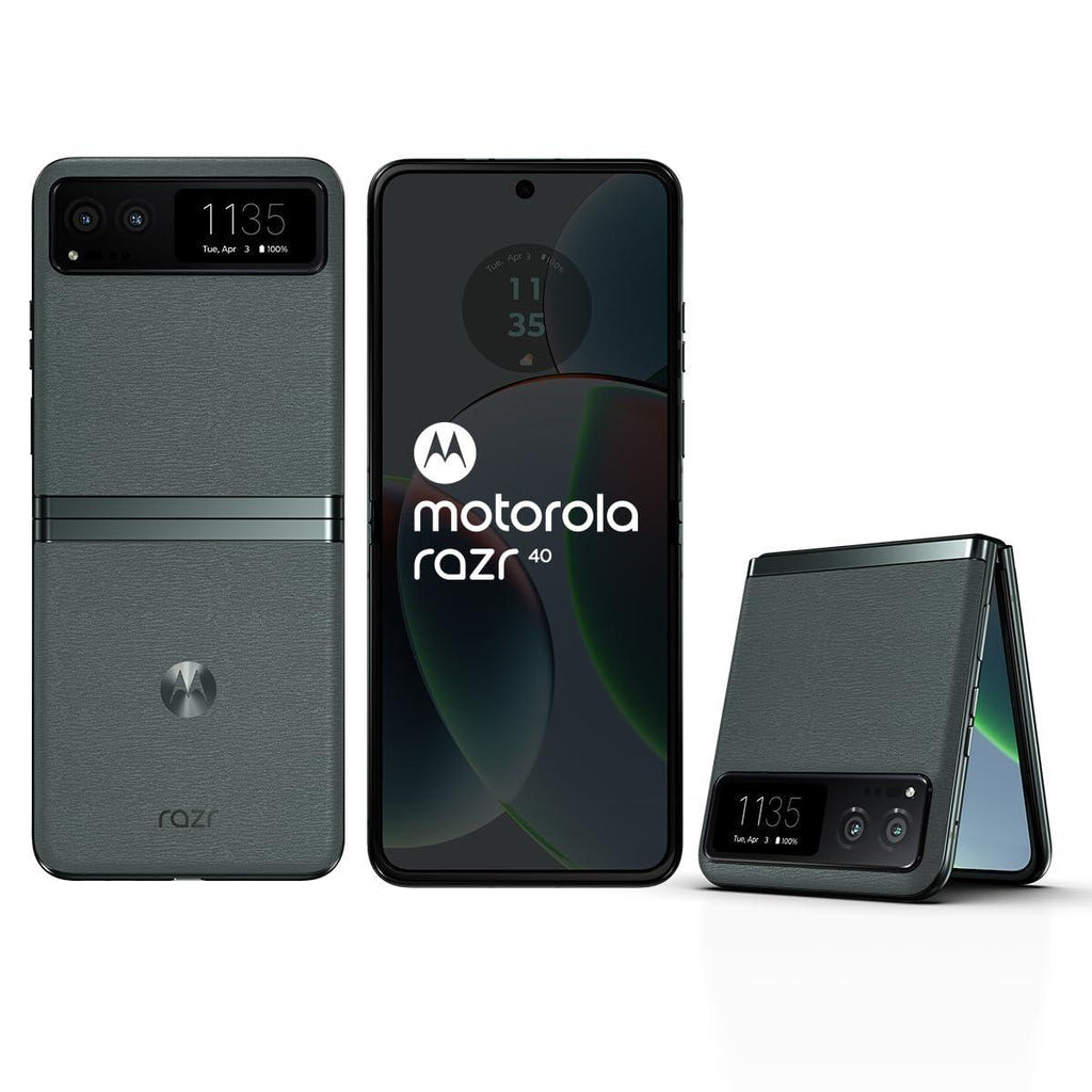 Motorola razr 40 (Sage Green, 8GB RAM, 256GB Storage) | External AMOLED Display | 6.9" AMOLED 144Hz Display | 64MP Main Camera | Android 13 - Triveni World