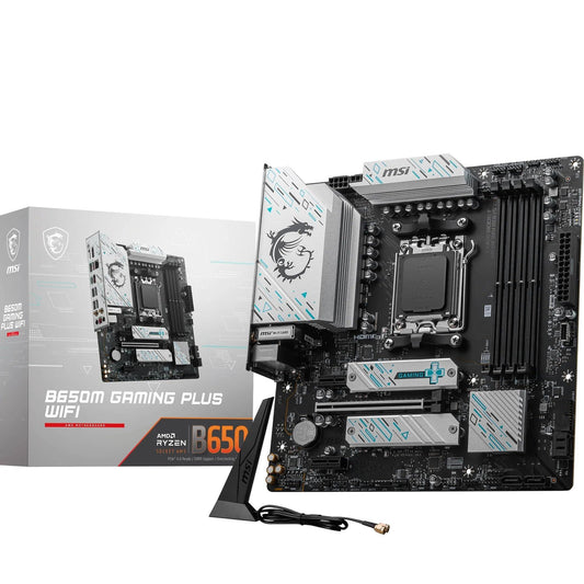 MSI B650M GAMING PLUS WIFI Motherboard, mATX - Supports AMD Ryzen 7000 Series Processors, AM5, DDR5 Memory Boost 7800+MHz/OC, 1 x PCIe 4.0 x16, 2 x M.2 Gen4, Wi-Fi 6E - Triveni World