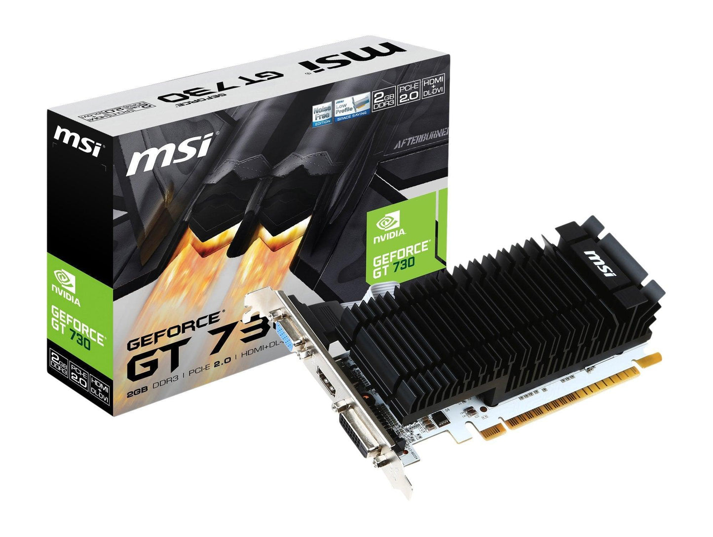 MSI GeForce ddr3_sdram GT 730 Kepler pci_e DDR3 2GB OC Low Profile DirectX 12 (N730K-2GD3H/LP) - Triveni World