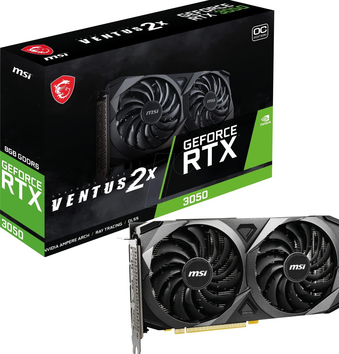 MSI GeForce RTX 3050 Ventus 2X 8G OC 8GB GDDR6 128-bit Gaming pci_e Graphic Card - Triveni World