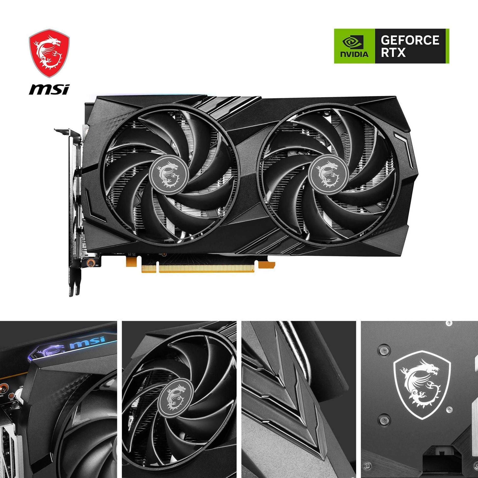 MSI Geforce RTX 4060 Gaming X 8G Gaming Graphic Card - Nvidia Geforce RTX 4060 Gpu, 8Gb Gddr6 128-Bit, 17 Gbps, Pci Express 4 nterface, Upto 2595 Mhz, Torx Fan 5.0, Pci_E - Triveni World