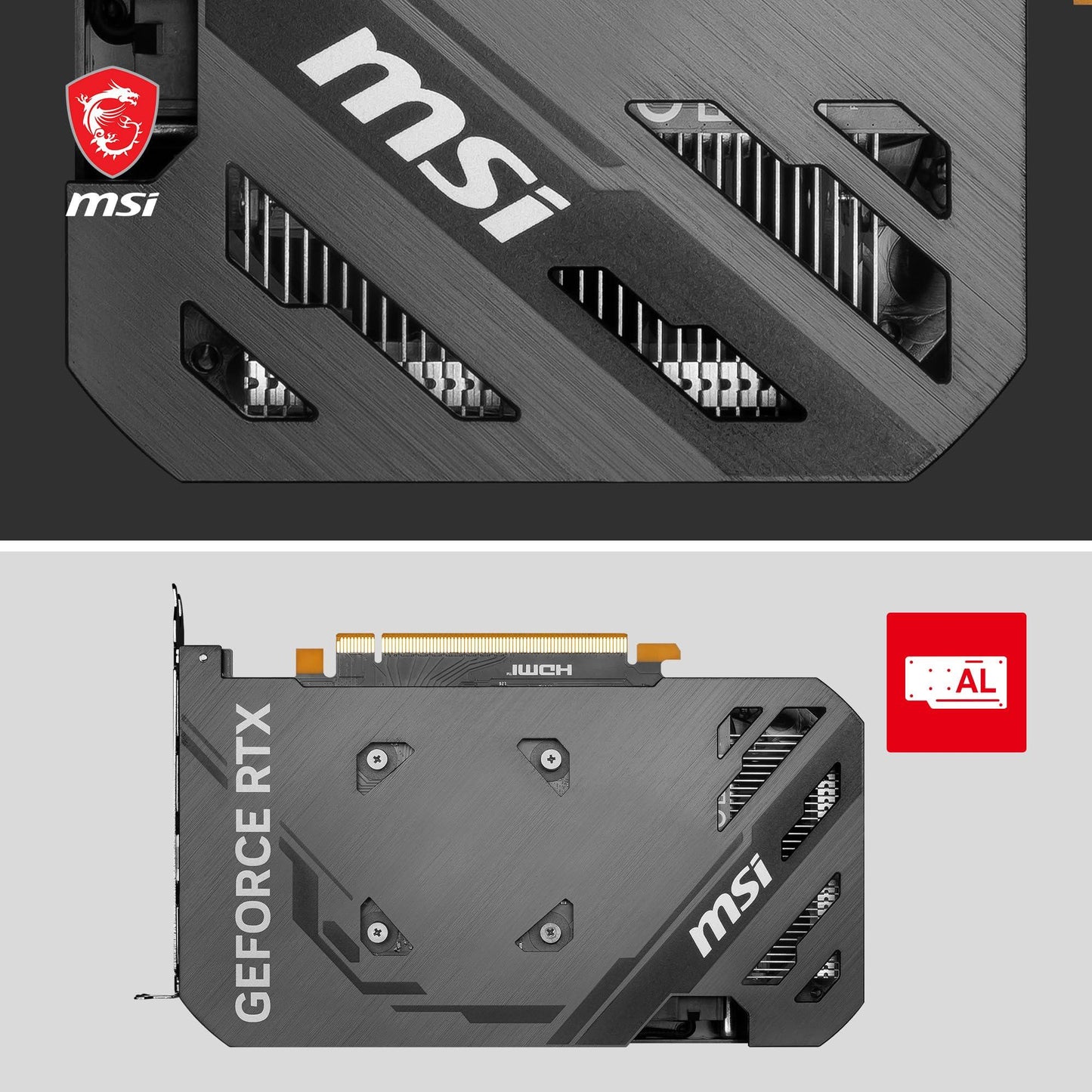 MSI GeForce RTX 4060 Ti Ventus 2X Black 16G OC Graphic Card - NVIDIA GeForce RTX 4060 Ti Super GPU, 16GB GDDR6 128-bit Memory, 18 Gbps, PCI Express 4 Interface, Upto 2610 MHz, TORX Fan 4.0 - Triveni World