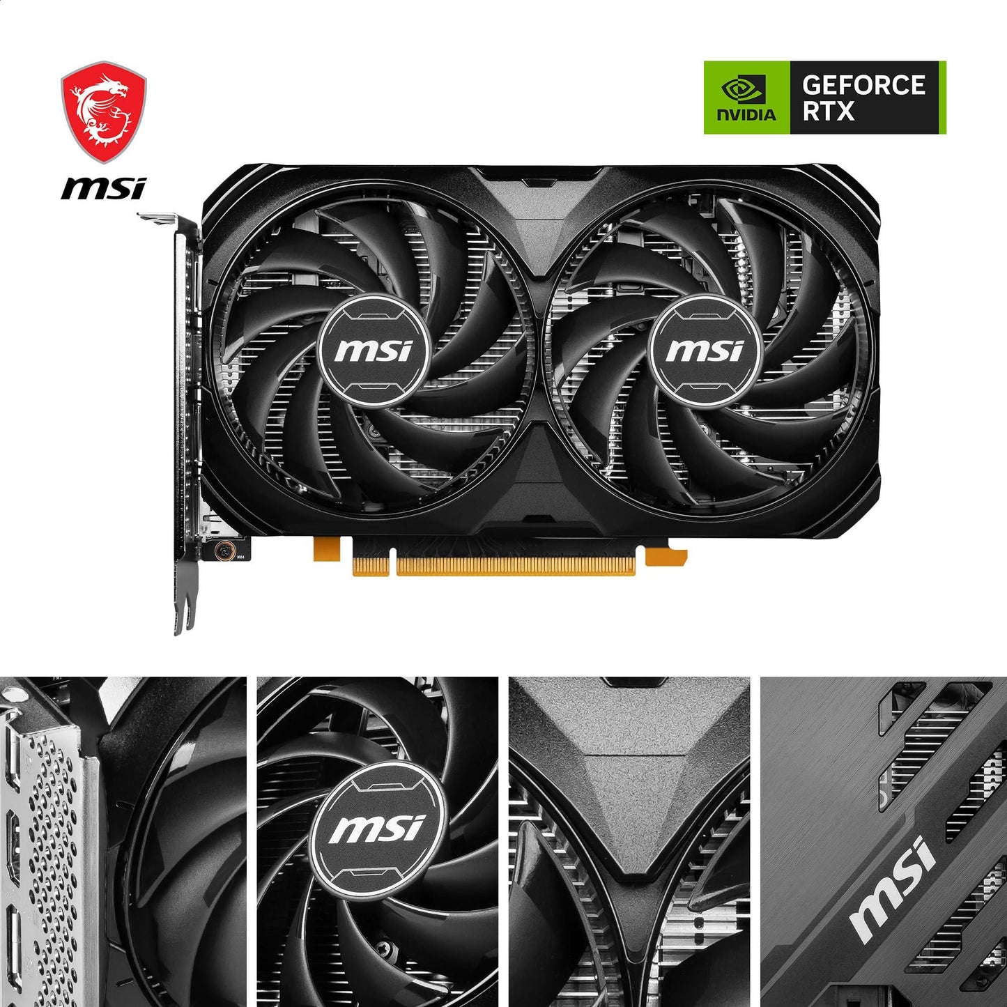 MSI GeForce RTX 4060 Ti Ventus 2X Black 16G OC Graphic Card - NVIDIA GeForce RTX 4060 Ti Super GPU, 16GB GDDR6 128-bit Memory, 18 Gbps, PCI Express 4 Interface, Upto 2610 MHz, TORX Fan 4.0 - Triveni World