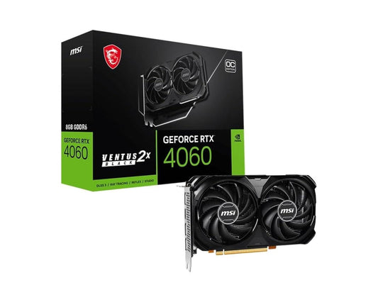 MSI Geforce RTX 4060 Ventus 2X Black 8G Oc 8Gb Gddr6 128-Bit Gaming Graphic Card, pci_e - Triveni World