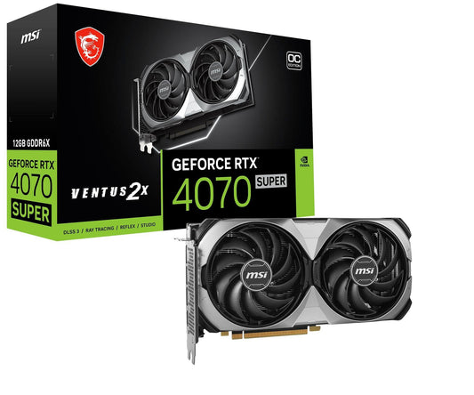 MSI GeForce RTX 4070 SUPER 12G VENTUS 2X OC Graphic Card - NVIDIA GeForce RTX 4070 SUPER GPU, 12GB GDDR6X 192-bit Memory, 21 Gbps, PCI Express 4 Interface, Upto 2505 MHz, TORX Fan 4.0, Dual Fan Design - Triveni World