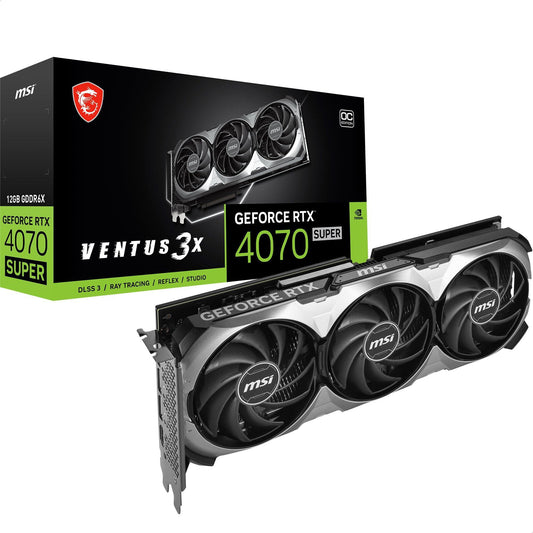 MSI GeForce RTX 4070 Super 12G Ventus 3X OC Graphic Card - NVIDIA GeForce RTX 4070 Super GPU, 12GB GDDR6X 192-bit Memory, 21 Gbps, PCI Express 4 Interface, Upto 2505 MHz, TORX Fan 4.0 - Triveni World