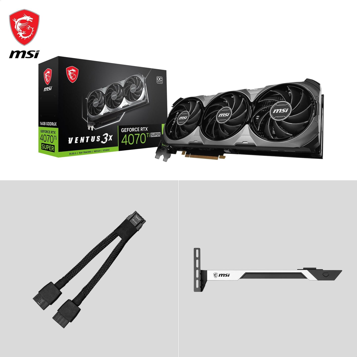 MSI GeForce RTX 4070 Ti SUPER 16G VENTUS 3X OC Graphic Card - NVIDIA GeForce RTX 4070 Ti SUPER GPU, 16GB GDDR6X 256-Bit Memory, 21 Gbps, Pci Express 4 Interface, Upto 2640 MHz, TORX FAN 4.0 - PCIe - Triveni World