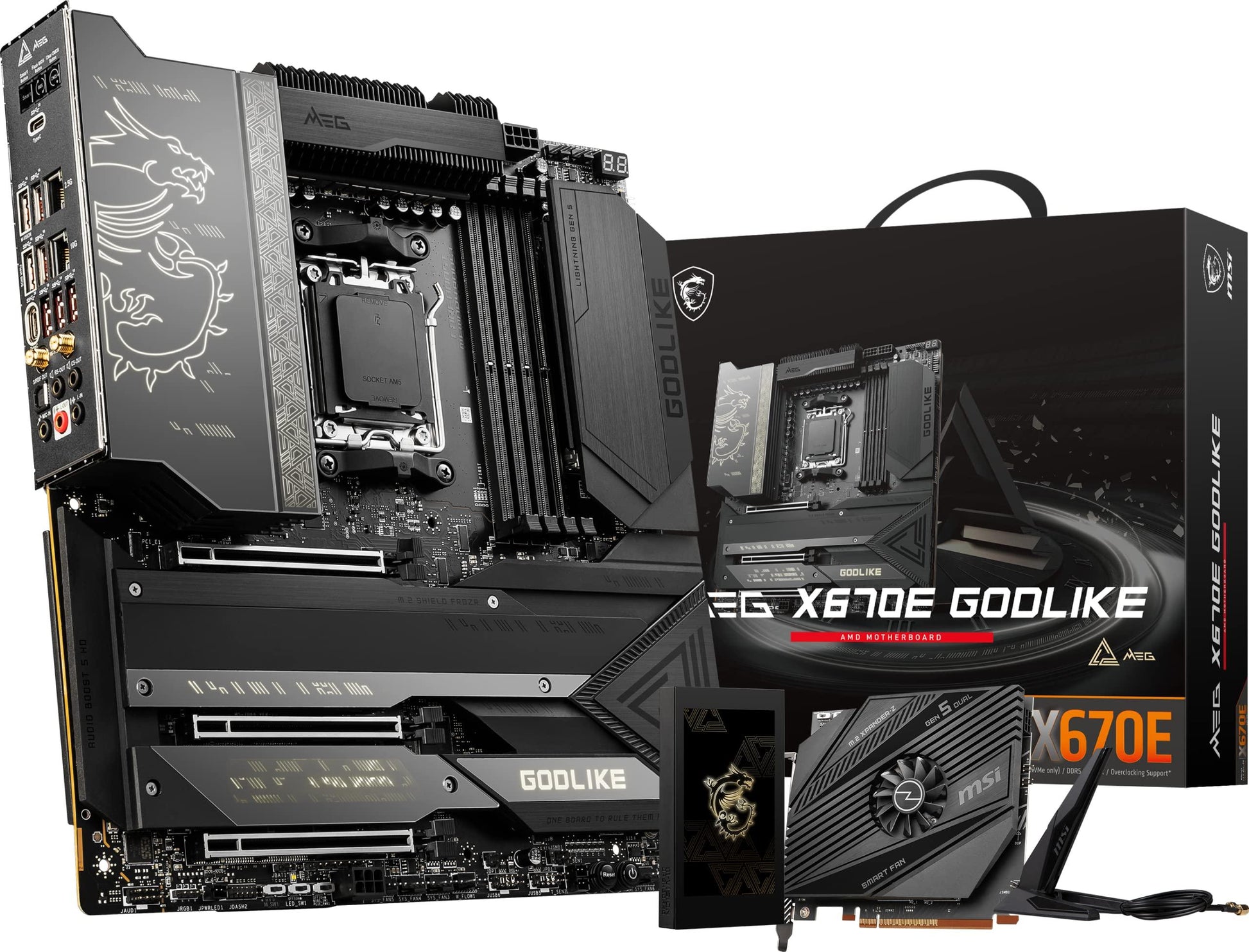 MSI MEG X670E GODLIKE Gaming Motherboard (AMD AM5, DDR5, PCIe 5.0, SATA 6Gb/s, M.2, USB 3.2 Gen 2, Wi-Fi 6E, HDMI/DP, Dual LAN, SLI, EATX) - Triveni World