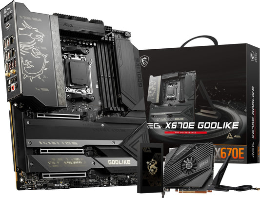 MSI MEG X670E GODLIKE Gaming Motherboard (AMD AM5, DDR5, PCIe 5.0, SATA 6Gb/s, M.2, USB 3.2 Gen 2, Wi-Fi 6E, HDMI/DP, Dual LAN, SLI, EATX) - Triveni World