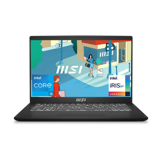 MSI Modern 14, Intel 13th Gen. i5-1335U, 36CM FHD 60Hz Laptop (16GB/512GB NVMe SSD/Windows 11 Home/Iris Xe Graphics/Classic Black/1.4Kg), C13M-436IN - Triveni World