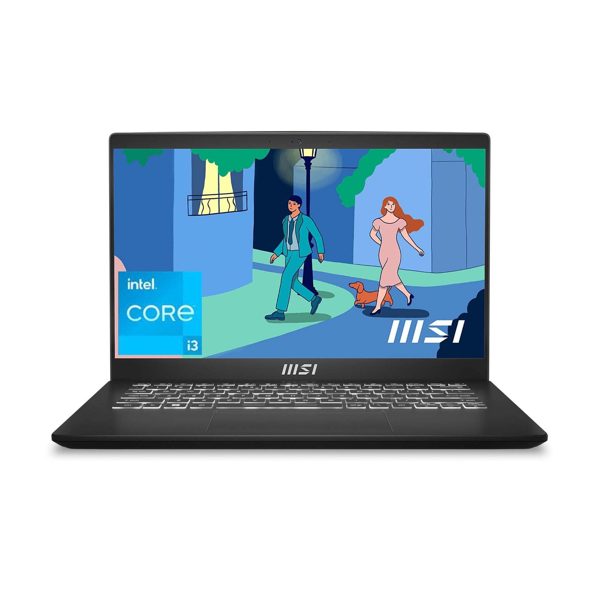 MSI Modern 15, Intel 12th Gen. i3-1215U, 40CM FHD 60Hz Laptop (8GB/512GB NVMe SSD/Windows 11 Home/Intel UHD Graphics/Classic Black/1.7Kg), B12M-613IN - Triveni World