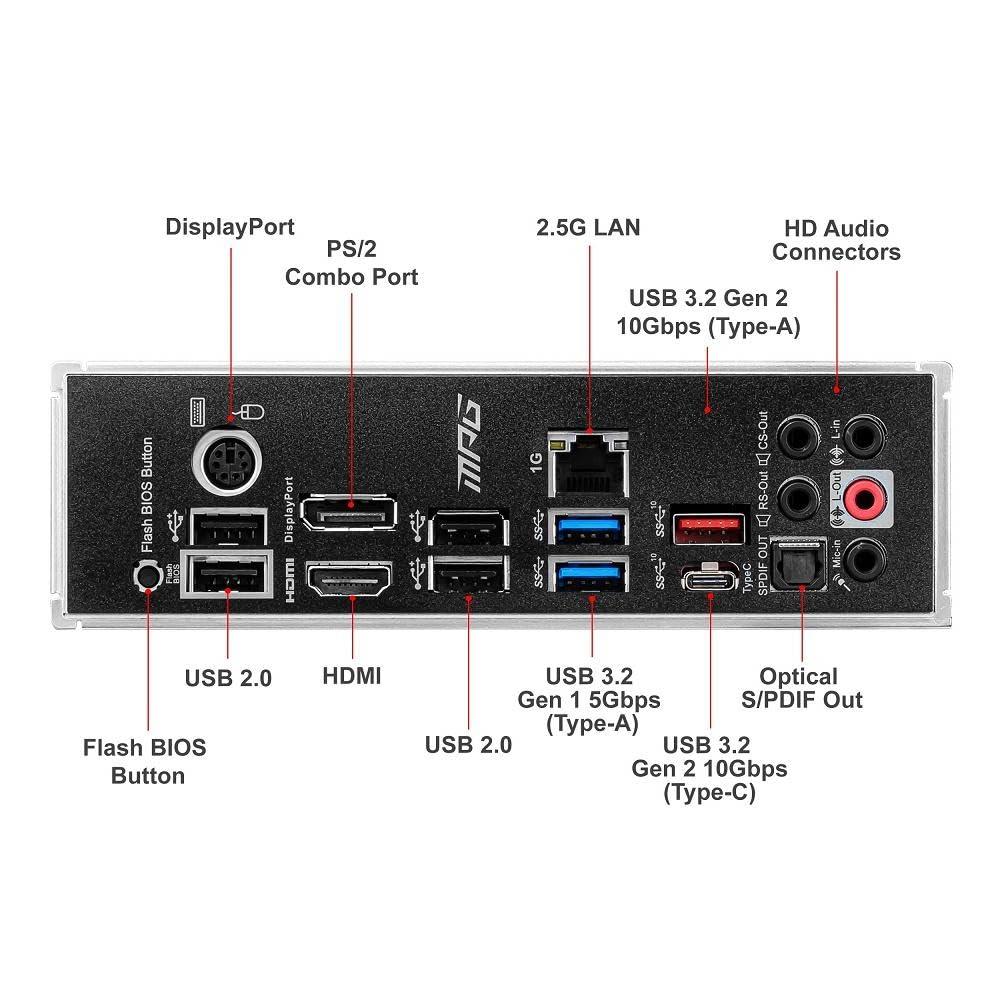 MSI MPG B550 Gaming Plus AMD Am4 Ddr4 M.2 USB 3.2 Gen 2 Hdmi ATX Motherboard AMD Ryzen 5000 Series Desktop Processors - Triveni World