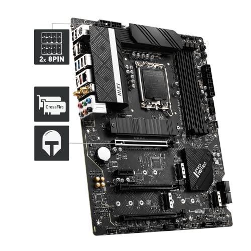 MSI PRO Z690-A WiFi DDR4 Motherboard, ATX - Supports 14/13/12th Gen Intel Core Processors, LGA 1700, 14 Duet Rail 55A VRM, DDR4 5200(OC), PCIe 5.0 x16, 3 x M.2 Gen4 x4, 2.5G LAN, Wi-Fi 6, Black - Triveni World