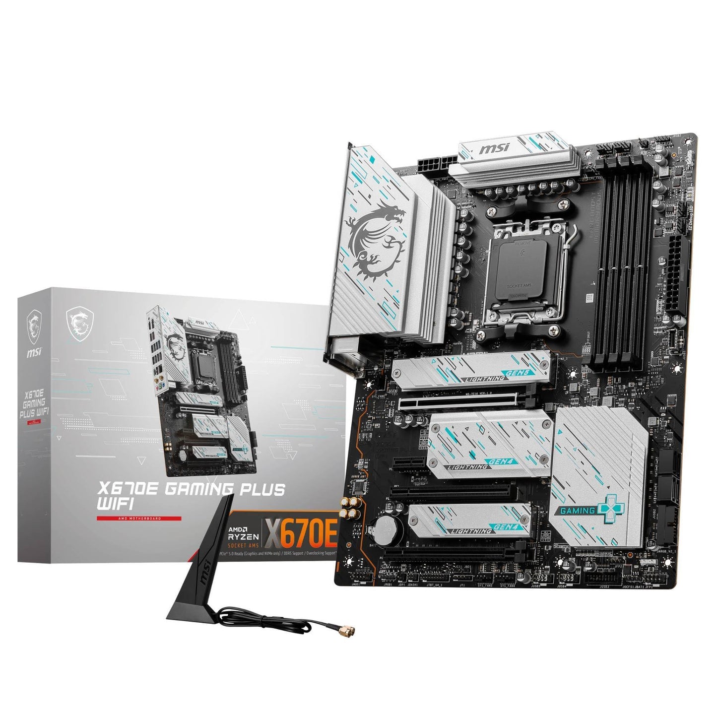 MSI X670E GAMING PLUS WIFI Motherboard, ATX - Supports AMD Ryzen 7000 Series Processors, AM5, DDR5 Memory Boost 7800+MHz/OC, 3 x PCIe 5.0 x16, 1 x M.2 Gen5, Wi-Fi 6E - Triveni World