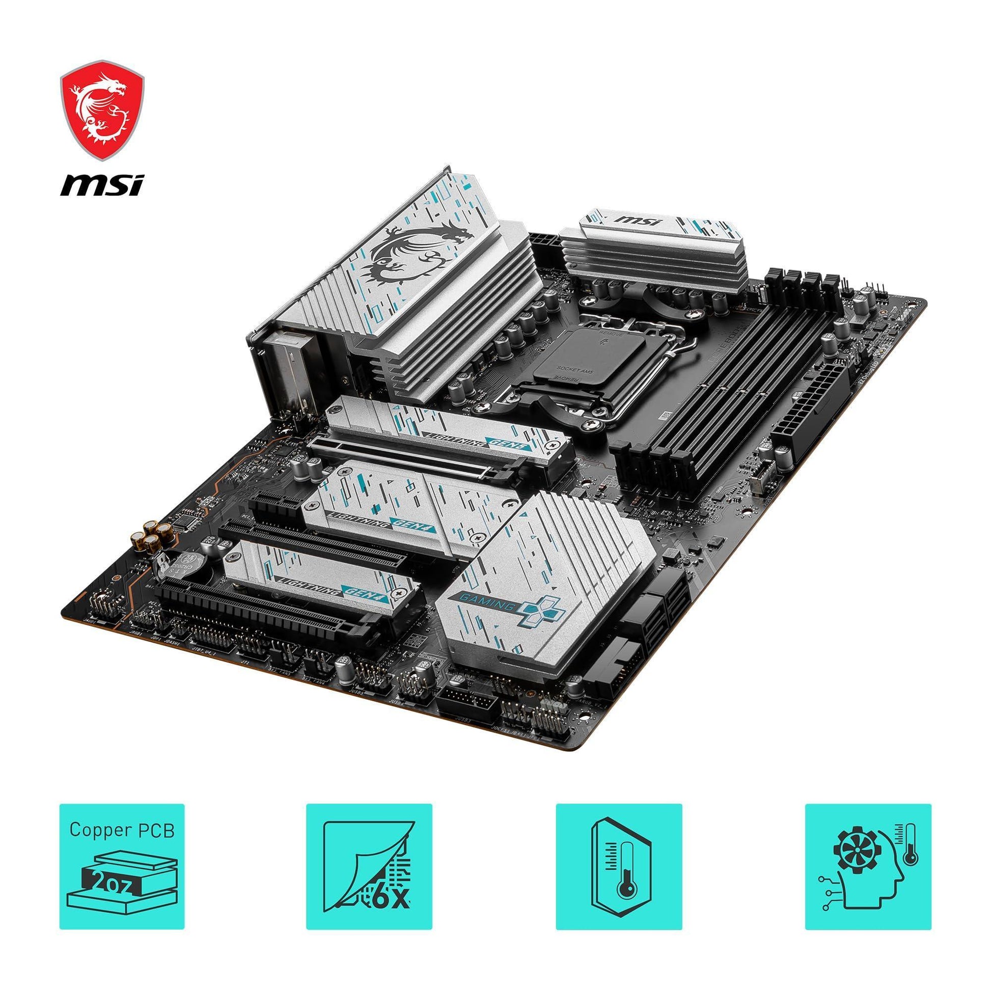 MSI X670E GAMING PLUS WIFI Motherboard, ATX - Supports AMD Ryzen 7000 Series Processors, AM5, DDR5 Memory Boost 7800+MHz/OC, 3 x PCIe 5.0 x16, 1 x M.2 Gen5, Wi-Fi 6E - Triveni World