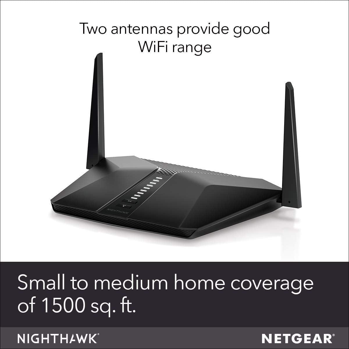 Netgear Nighthawk AX4 4-Stream WiFi 6 Router (RAX40) - AX3000 Wireless Speed (up to 3Gbps) | Coverage for Small-to-Medium Homes | 4 x 1G Ethernet and 1 x 3.0 USB Ports, dual_band, Black - Triveni World