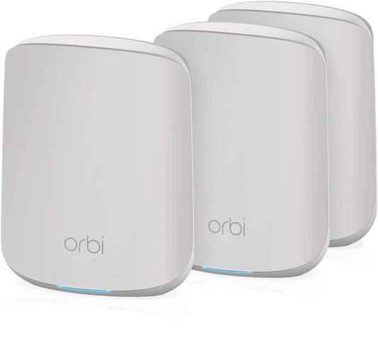 Netgear Orbi Larger Whole Home Dual Band Mesh WiFi 6 System (RBK353) Router with 2 Satellite Extenders | Coverage up to 4,000 sq. ft. and 30+ Devices | AX1800 WiFi 6 (Up to 1.8Gbps, Dual_Band) - Triveni World