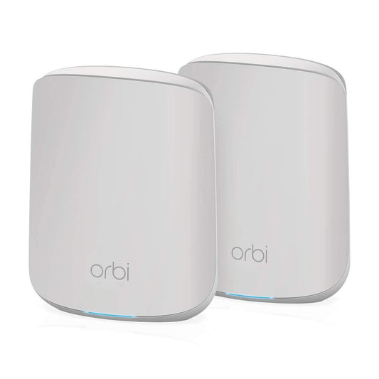 Netgear Orbi Whole Home Dual Band Mesh WiFi 6 System (RBK352) Router with 1 Satellite Extender|Coverage up to 3,000 sq. ft. and 30+ Devices|AX1800 WiFi 6 (Up to 1.8Gbps), White, Medium (RBK352-100EUS) - Triveni World