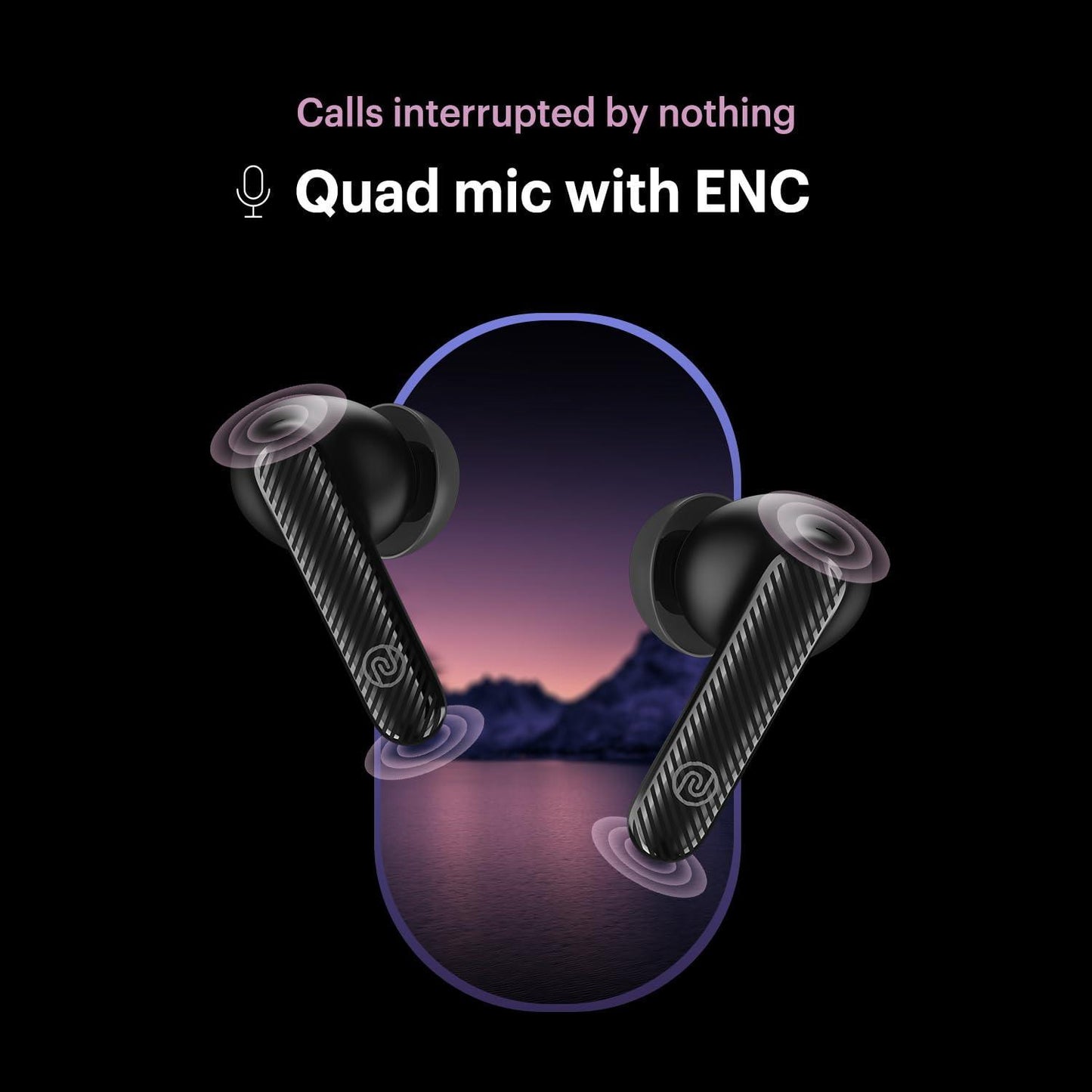 Noise Aura Buds in-Ear Truly Wireless Earbuds with 60H of Playtime, Quad Mic with ENC, Dual Device Pairing, Instacharge(10 min=150 min),12mm Polymer Composite Driver,BT v5.3(Aura Black) - Triveni World