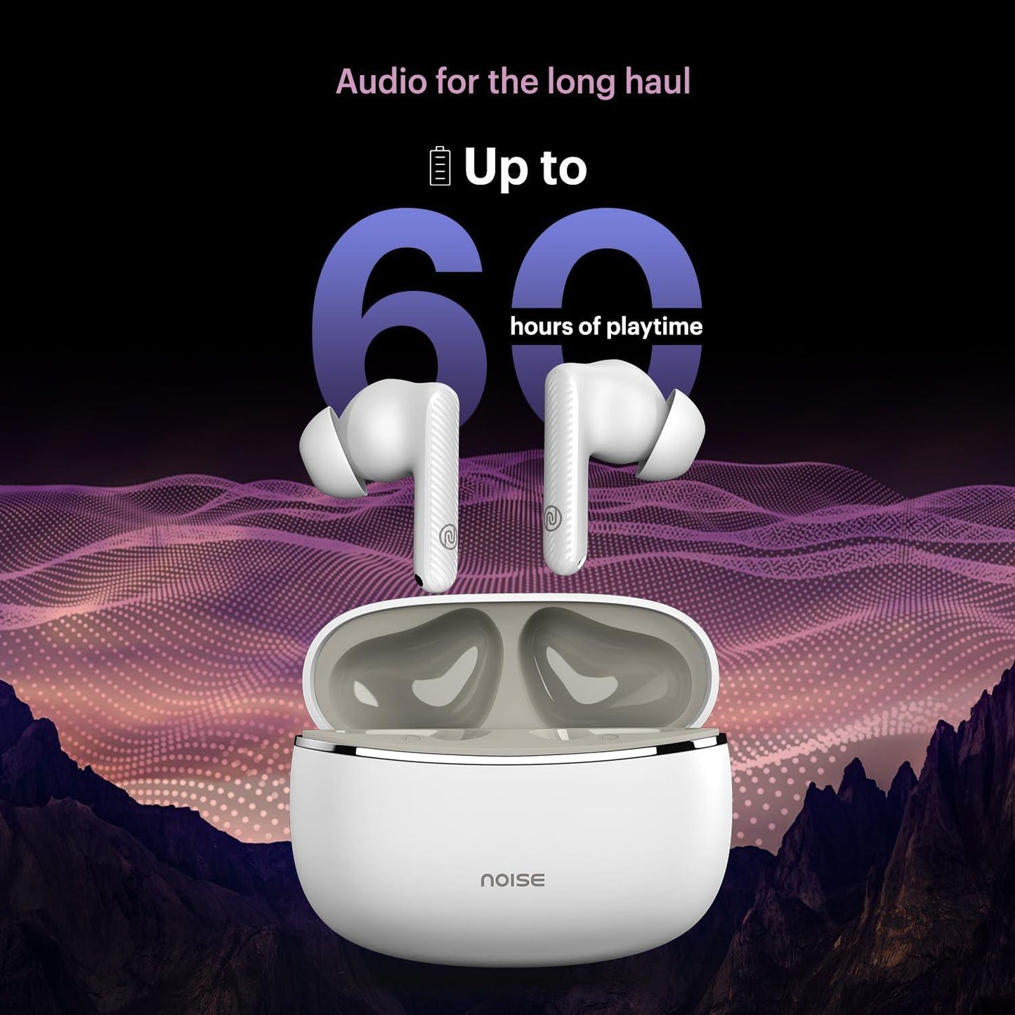 Noise Aura Buds in-Ear Truly Wireless Earbuds with 60H of Playtime, Quad Mic with ENC, Dual Device Pairing, Instacharge(10 min=150 min),12mm Polymer Composite Driver,BT v5.3(Aura White) - Triveni World