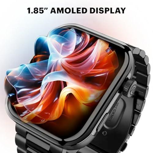 Noise Biggest Launch Pro 5 Smart Watch with 1.85" AMOLED Display, BT calling, New DIY Watch faces, Ultra personalization with smart dock, Productivity suite, 100 sports modes and more -(Classic Brown) - Triveni World