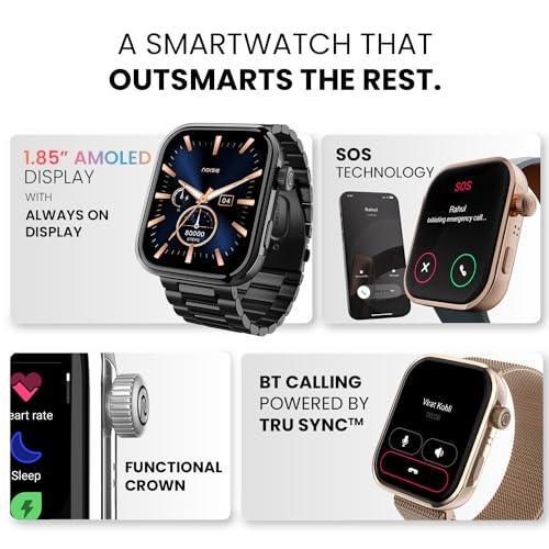 Noise Biggest Launch Pro 5 Smart Watch with 1.85" AMOLED Display, BT calling, New DIY Watch faces, Ultra personalization with smart dock, Productivity suite, 100 sports modes and more -(Classic Brown) - Triveni World