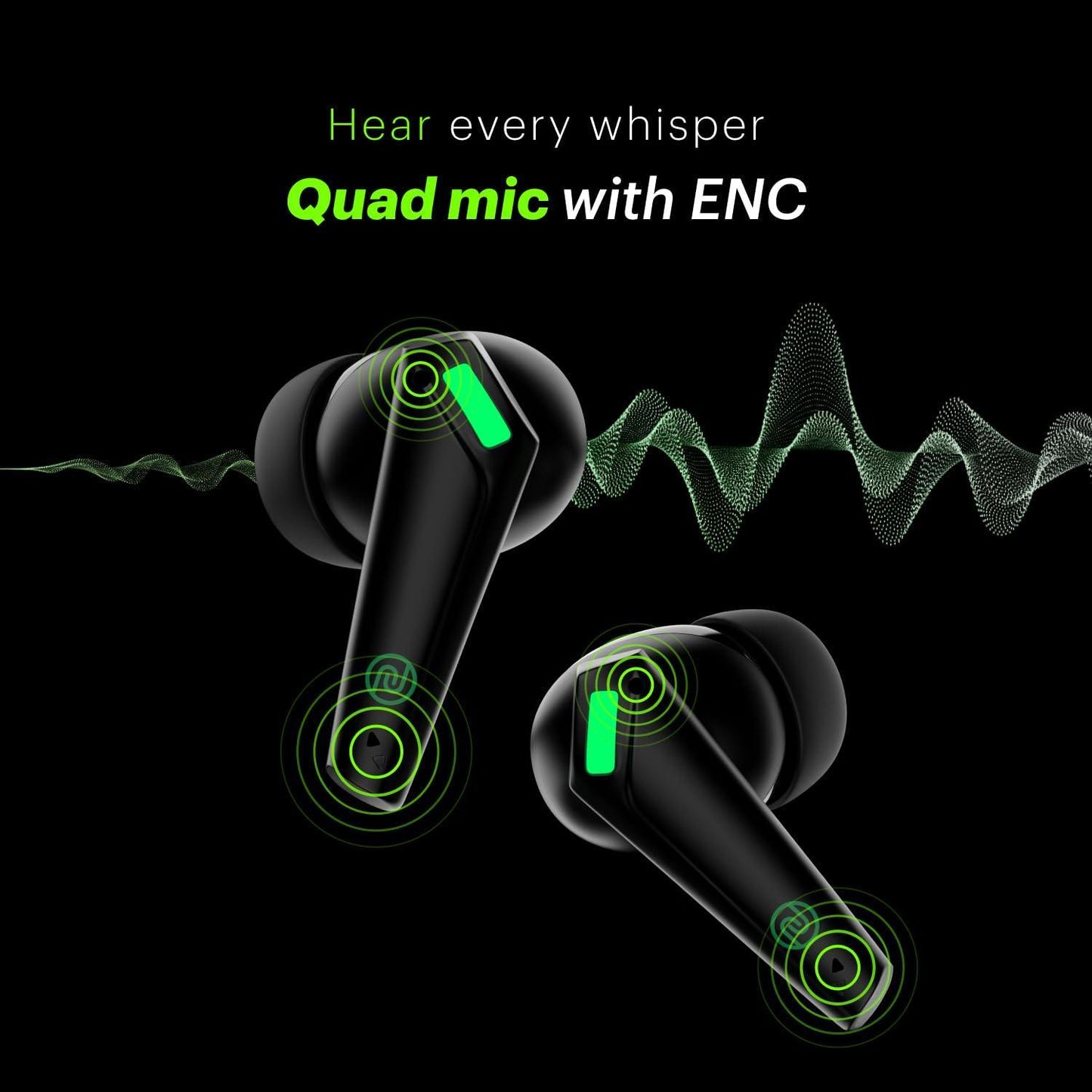 Noise Buds Combat Z in-Ear Truly Wireless Gaming Earbuds with 35ms Low Latency, 50H of Playtime, Instacharge(10 min=120 min),10mm Driver,BT v5.3(Stealth Black) - Triveni World