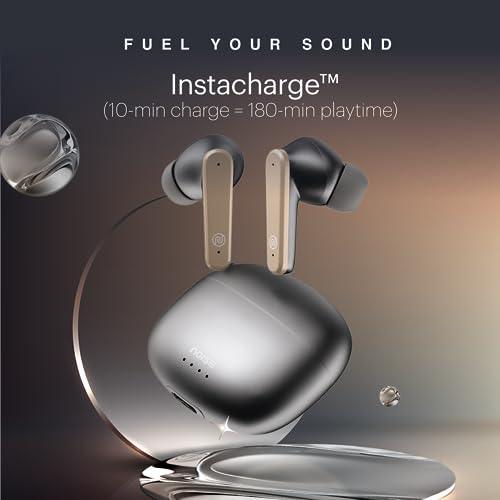 Noise Buds VS104 Max Truly Wireless in-Ear Earbuds with ANC(Up to 25dB),Up to 45H Playtime, Quad Mic with ENC, Instacharge(10 min=180 min), 13mm Driver, BT v5.3 (Silver Grey) - Triveni World