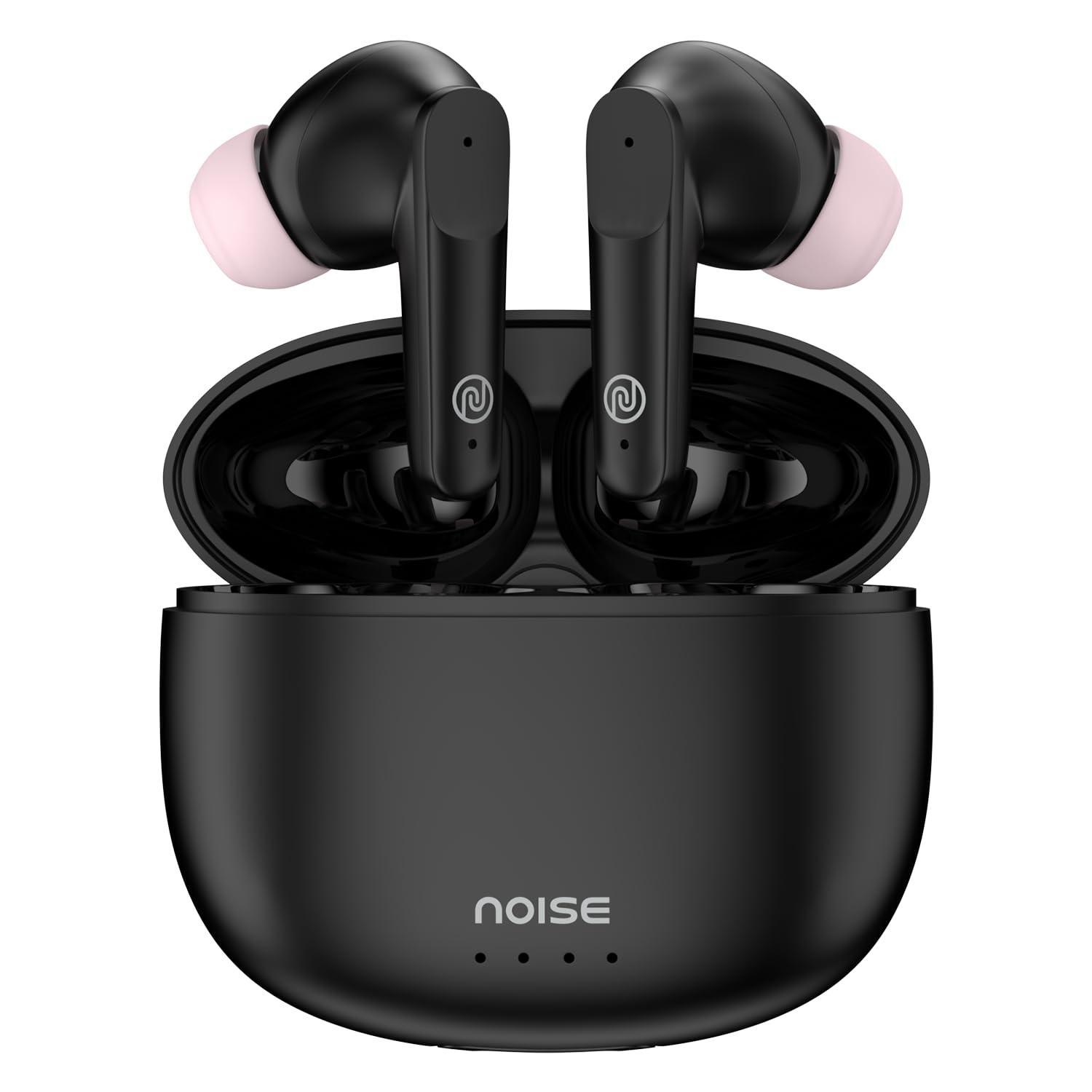 Noise Buds VS104 Truly Wireless Earbuds with 45H of Playtime, Quad Mic with ENC, Instacharge(10 min=200 min), 13mm Driver,Low Latency, BT v5.2 (Charcoal Black) - Triveni World