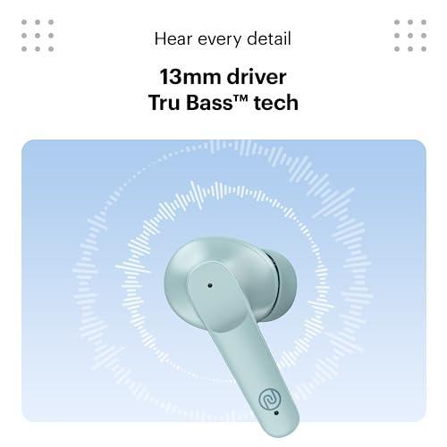 Noise Buds VS104 Truly Wireless Earbuds with 45H of Playtime, Quad Mic with ENC, Instacharge(10 min=200 min), 13mm Driver,Low Latency, BT v5.2 (Mint Green) - Triveni World