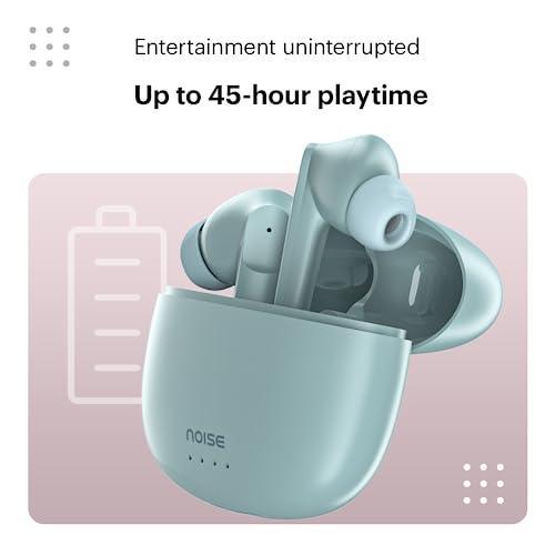 Noise Buds VS104 Truly Wireless Earbuds with 45H of Playtime, Quad Mic with ENC, Instacharge(10 min=200 min), 13mm Driver,Low Latency, BT v5.2 (Mint Green) - Triveni World