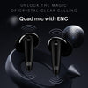 Noise Buds VS106 Truly Wireless in-Ear Earbuds with 50H Playtime, Quad Mic with ENC, Instacharge(10 min=200 min),Ultra-Low Latency(up to 40ms), 10mm Driver, and BT v5.3 (Jet Black) - Triveni World