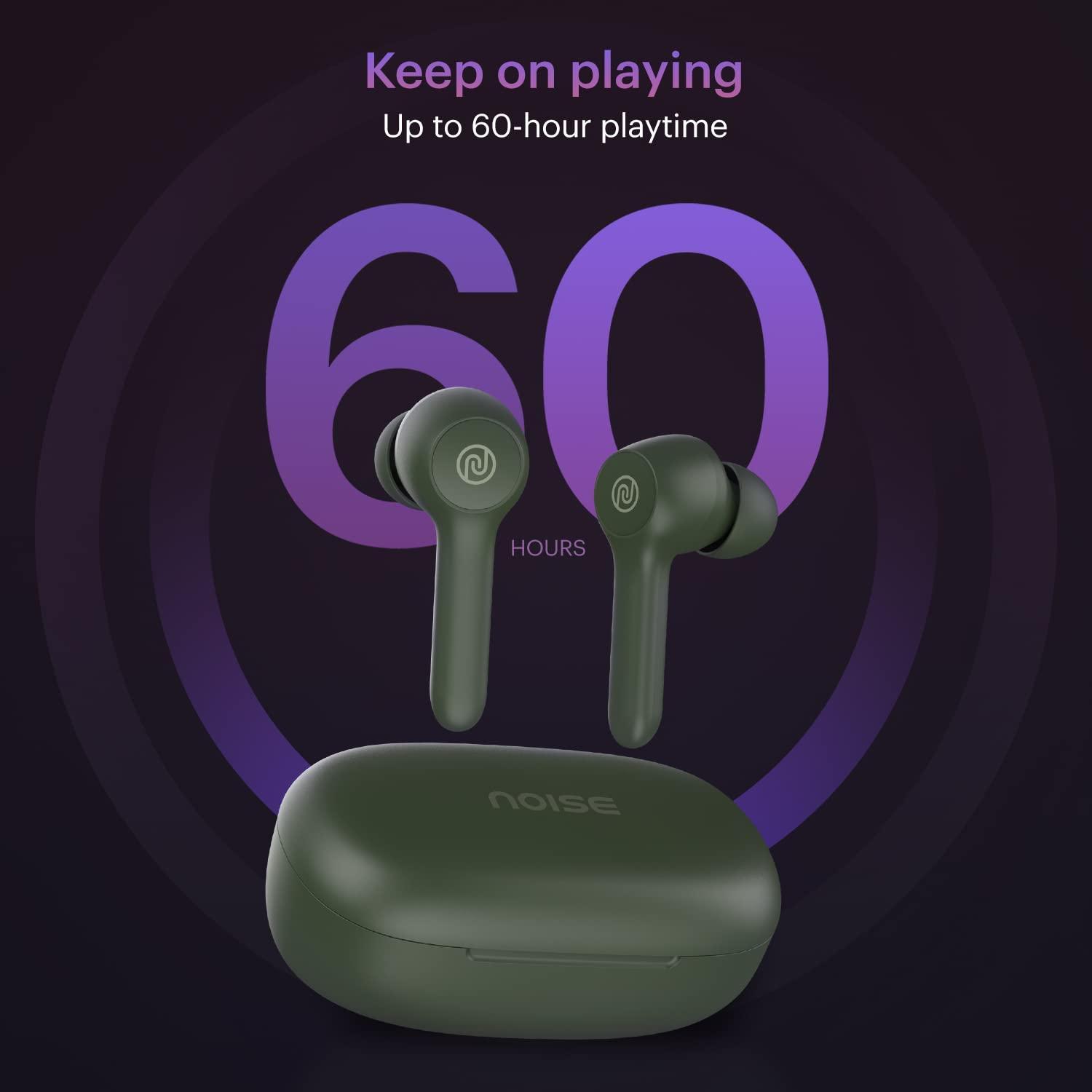 Noise Buds VS201 V3 in-Ear Truly Wireless Earbuds with 60H of Playtime, Dual Equalizer, Full Touch Control, Mic, BTv5.1 (Forest Green) - Triveni World