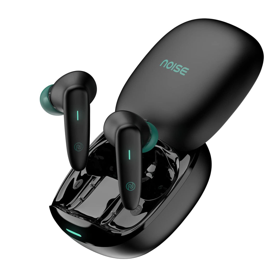 Noise Buds VS402 in-Ear Truly Wireless Earbuds with 50H of Playtime, Low Latency, Quad Mic with ENC, Instacharge(10 min=120 min),10mm Driver, BT v5.3, Breathing LED Lights (Neon Black) - Triveni World