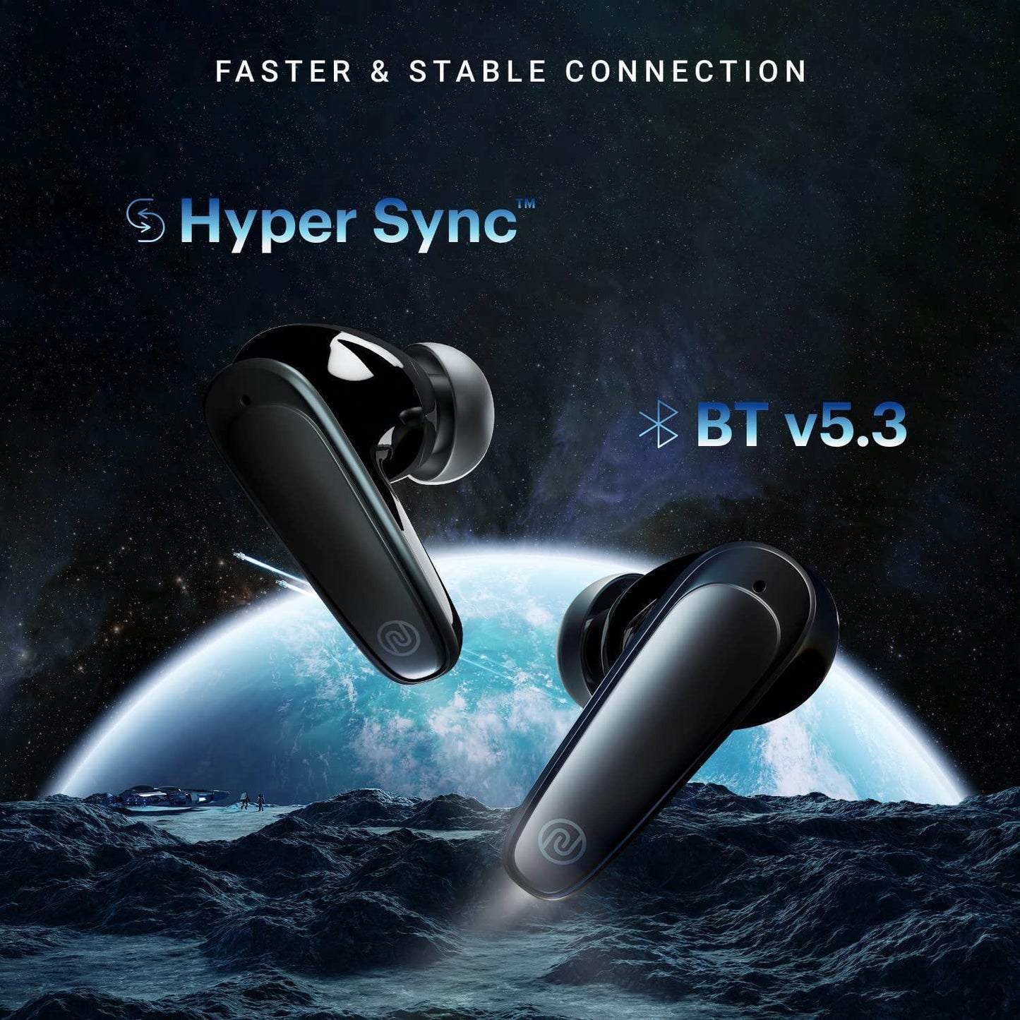 Noise Buds X Truly Wireless in-Ear Earbuds with ANC(Upto 25dB), 35H Playtime, Quad Mic with ENC, Instacharge(10 min=120 min), 12mm Driver, BT v5.3 (Carbon Black) - Triveni World