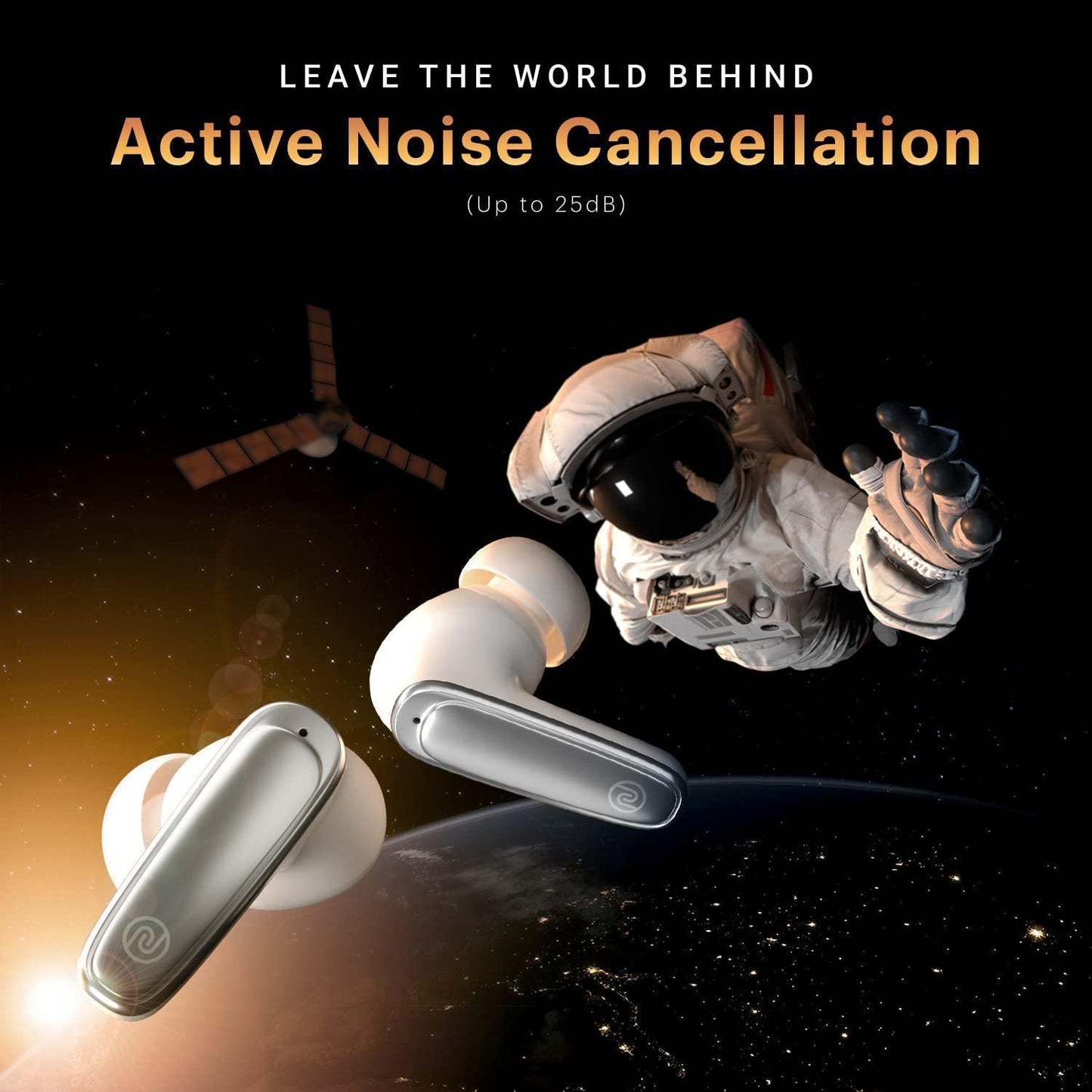 Noise Buds X Truly Wireless in-Ear Earbuds with ANC(Upto 25dB), 35H Playtime, Quad Mic with ENC, Instacharge(10 min=120 min), 12mm Driver, BT v5.3 (Snow White) - Triveni World