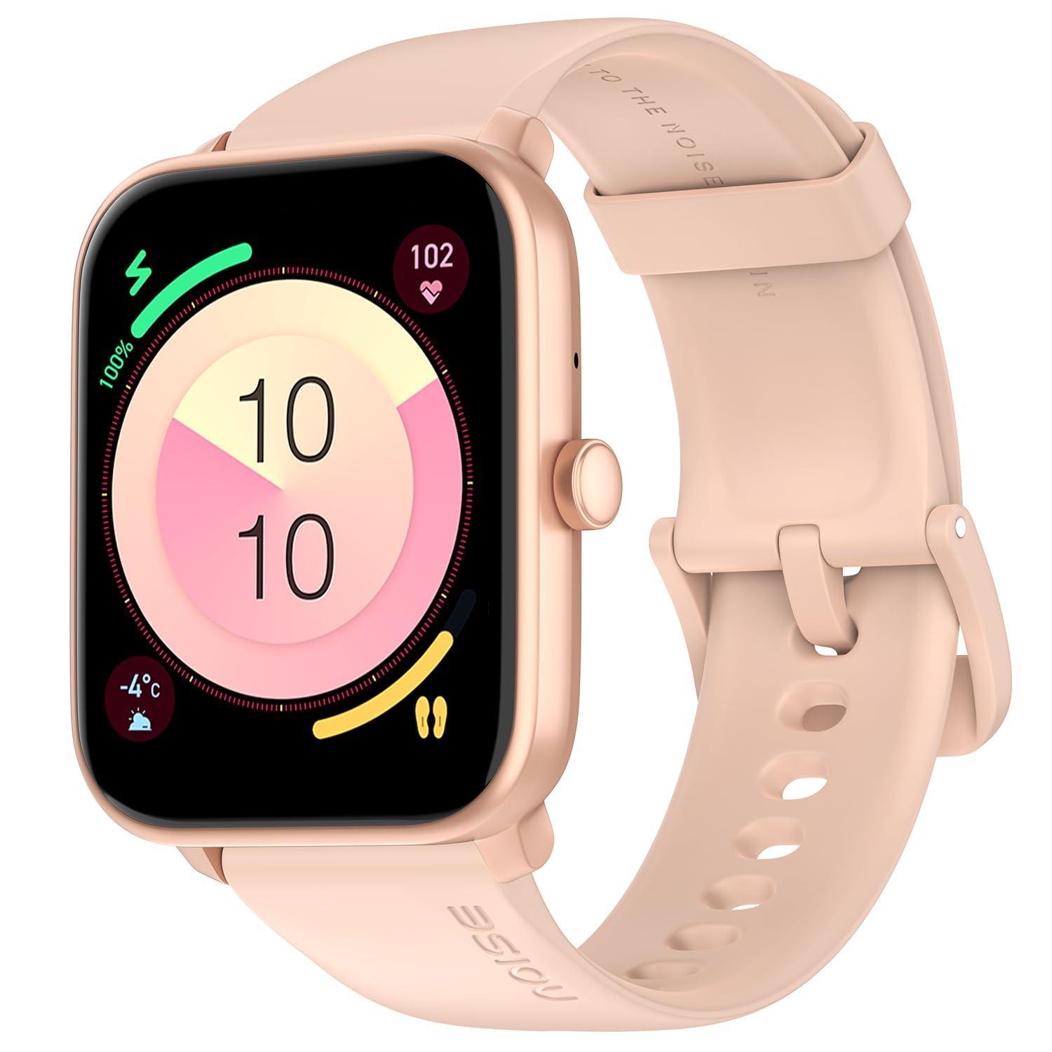 Noise ColorFit Pulse 4 with 1.85" Dynamic AMOLED Display, 600 Nits Brightness, BT Calling Smart Watch, Premium Build, 7 Days Battery Life, 24 * 7 Heart Rate & Sleep Tracking (Rose Gold Pink) - Triveni World