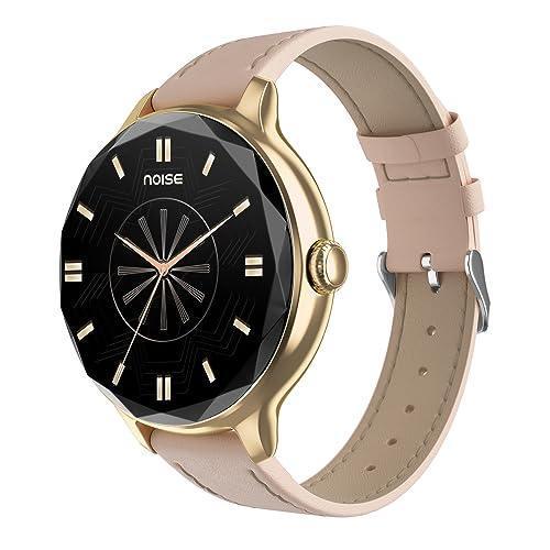 Noise Diva Smartwatch with Diamond Cut dial, Glossy Metallic Finish, AMOLED Display, Mesh Metal and Leather Strap Options, 100+ Watch Faces, Female Cycle Tracker Smart Watch for Women (Rose Pink) - Triveni World