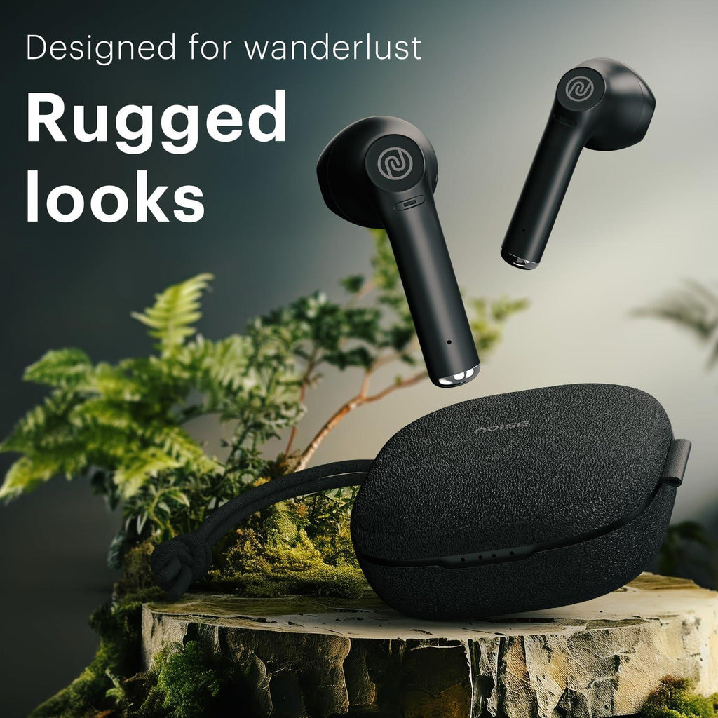 Noise Explore in Ear TWS Earbuds with 50H of Playtime, Quad Mic with ENC, Instacharge(10 min=120 min), 12mm Driver, Low Latency(up to 50ms), BT v5.3 (Pitch Black) - Triveni World