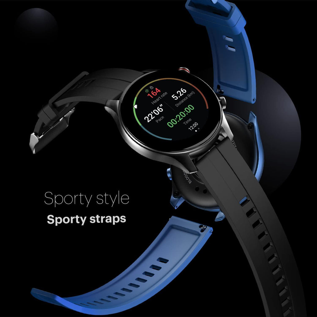 Noise Newly Launched Evolve 2 Play AMOLED Display Smart Watch with Fast Charging, Always On Display, 50 Sports Modes, Hindi Language Support, Health Suite (Electric Blue) - Triveni World