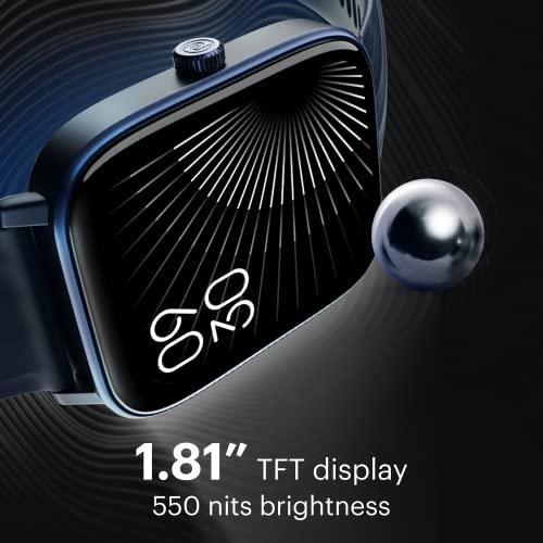 Noise Newly Launched Quad Call 1.81" Display, Bluetooth Calling Smart Watch, AI Voice Assistance, 160+Hrs Battery Life, Metallic Build, in-Built Games, 100 Sports Modes, 100+ Watch Faces (Jet Black) - Triveni World