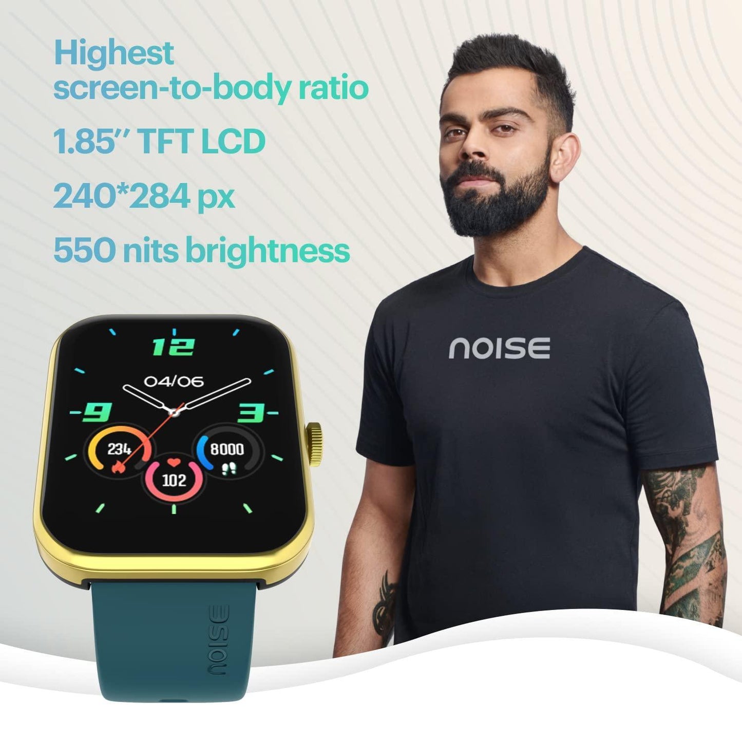 Noise Pulse 2 Max 1.85" Display, Bluetooth Calling Smart Watch, 10 Days Battery, 550 NITS Brightness, Smart DND, 100 Sports Modes, Smartwatch for Men and Women (Midnight Blue) - Triveni World