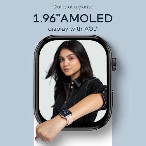 Noise Pulse 4 Max Smart Watch with AI Create (India's 1st Ever with Unlimited Watch Faces), AI Search, 1.96" AMOLED Display, Functional Crown, Premium Metallic Finish, Health Suite (Jet Black) - Triveni World