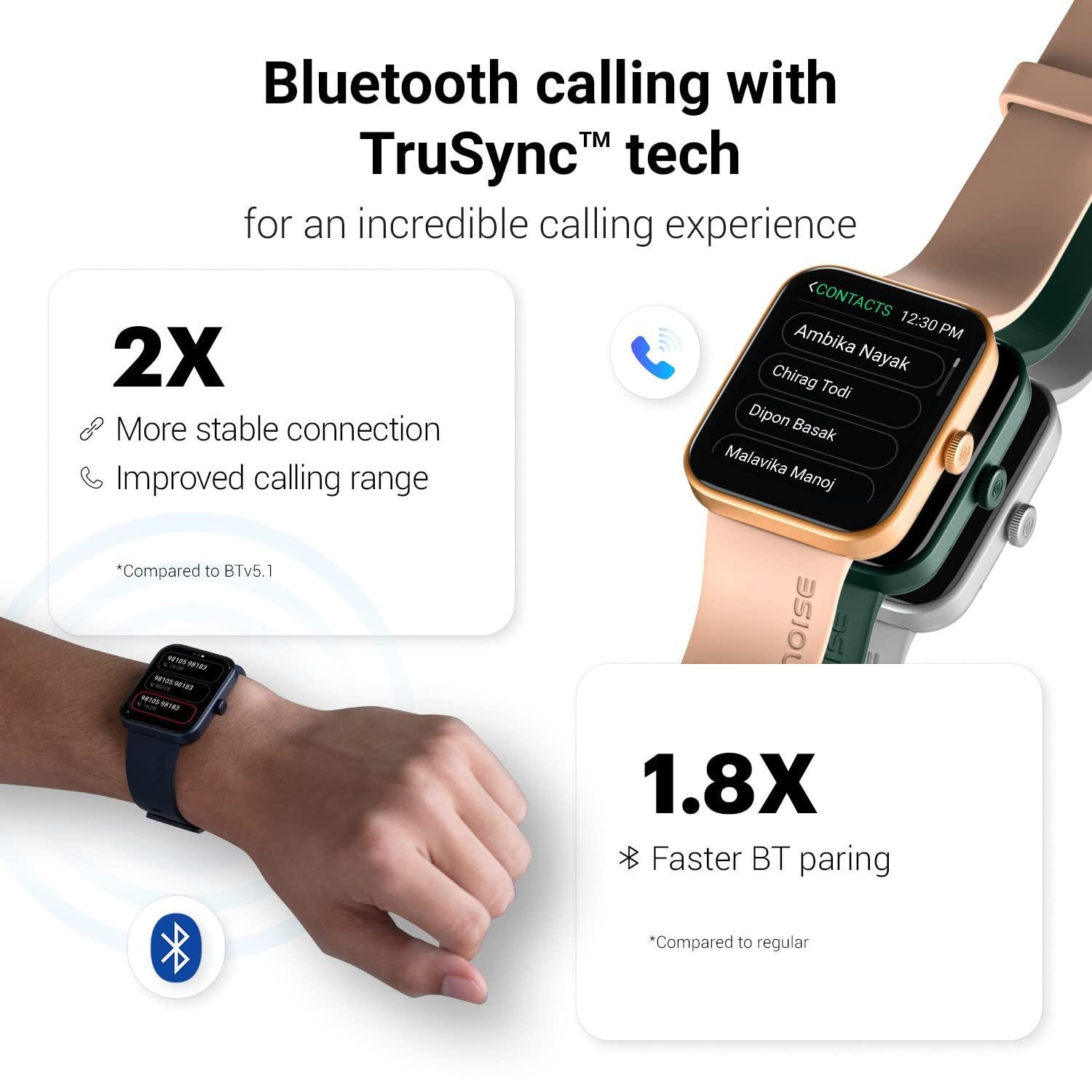 Noise Pulse Go Buzz Smart Watch with Advanced Bluetooth Calling, 1.69" TFT Display, SpO2, 100 Sports Mode with Auto Detection, Upto 7 Days Battery (2 Days with Heavy Calling) - Midnight Blue - Triveni World